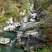 ... und spektakulärer Flussverlauf in den ausgewaschenen Felsen oberhalb der Brücke