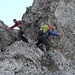 voller Einsatz von Manuela und vom Hermann beim Abstieg vom SW-Gipfel