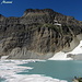 Grinnell Glacier (Upper Grinnell Lake) ai piedi della Grinnell Wall