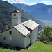 Tiefblick von der Kirche in Cavaione nach Tirano