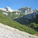 Überschaubar geht's weiter, nach rechts ins Große Kühkar hinein; Im Hintergrund Rauhkarlspitze (abgeschnitten), P. 2526 ("Unbenannter Gipfel"), Moserkarspitze, Kühkarlspitze.