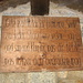 L'iscrizione sulla cappella.