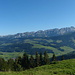 Auf der Hundwiler Höhi: Der nahe Alpstein.