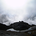 der berühmte Blick zur Bernina hinter einem Wolkenvorhang - die Show ist noch nicht eröffnet