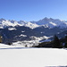 Das verschneite Oberhalbstein (Surses) - etwas rechts der Bildmitte Piz d'Err und Piz Calderas