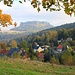 Blick über Pfaffendorf zum Lilienstein