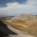 Unterwegs zum Bregoč / Брегоч - Rückblick während des Aufstiegs durch die steile Nordost-Flanke.