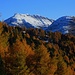 Herbst im Engadin.<br /><br />Aussicht während des Aufstiegs zur Alp Muntatsch zum Piz Mezzaun (2963m und 3000m) und Munt Müsella (2630m).