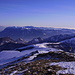 Panorama verso S: a sinistra della cresta è Italia, a destra Svizzera
