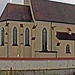 Die Katholische Pfarrkirche St. Josef, monumentaler neugotischer Bau, 1903, <br />Die weißen Punkte sind die ersten Schneeflocken