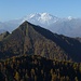 Im Aufstieg über den P. 1958 S-Grat: Monte Rosa über dem Pizzo delle Pecore 