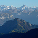 Hochflue, Fronalpstock, Tödi, Gross Schärhorn, Piz Cambrialas und Gross Düssi