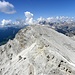 Abstieg zur Forcella Granda(2870m),mit Cresta Bianca(2932m) dahinter.