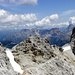 Sextner Dolomiten in der Ferne, mit Hohebenkofel,Haunold, Bullkopfe, Schwalbenkopf,Rautkofel und Dreischusterspitze, links im Hintergrund Grossvenediger.