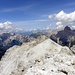 Cima Padeon(2862m) und Veccio del Forame(2868m) von Cresta Bianca ausgesehen.