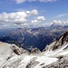 Sextner Dolomiten nach Nordosten, mit Hohebenkofel, Haunold,Bullkopfe,Schwalbenkopf,Rautkofel und Dreischusterspitze, links im Hintergrund Grossvenediger