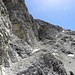 Ruckblick auf Dibona Klettersteig, am Sudwande des Cresta Bianca.