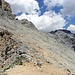 Ruckblick auf Dibona Klettersteiges, von hier Abstieg zur Forcella Bassa,2417m.