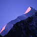 Biancograt bei Sonnenaufgang, gesehen beim Aufstieg zum Piz Tschierva.