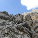 Wilde Felsformation im Abstieg von Forcella Bassa ins Val Padeon.