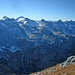 Karwendel-Hauptkette zwischen Marxenkar- und Pleisenspitze, besonders markant die Große Seekarspitze.
