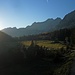 Letzte Sonnenstrahlen im Karwendeltal.