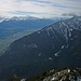 Blick das Inntal aufwärts in Richtung Stubaier Alpen.