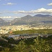 View over Tirana, Dajti (on the right) and the twin summit of Brar on the left