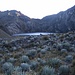 Sonnenuntergang an unserem Zeltplatz bei der Laguna Verde (3980 m)