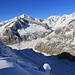 Der Blick nach "hinten" zum Oberaletschgletscher und Schin- und Aletschhorn