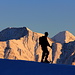 Schneeschuhläufer und Alpenglühen III
Hier mit Huwetz und Bortelhorn