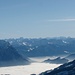 Blick übers Rheintal ins Graubünden