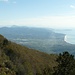 Blick vom Monte Stella nach Süden, Alentomündung zwischen Casalvelino und Ascea, rechts dahinter Capo Palinuro
