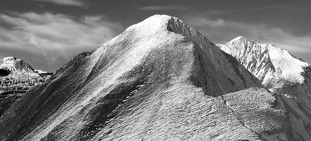 Blick auf die Bretterwandspitze.