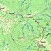 Kartenausschnitt aus dem Bayernviewer:<br />Anstiegsweg rot, Abstiegsweg blau, ab Seekar ist der Abstiegsweg mit dem Anstiegsweg identisch.