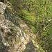 <br />Unterwegs im Valle di Gorduno<br />Der Pfad führt um diesen Felsvorsprung herum und dann wieder in den Wald hinein.<br />_________<br /><br />