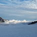 Blick nach Norden vom Glacier du Mt. Mine zum Val d'Hèrens - rechts Dent Blanche