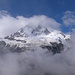zwischendurch schaute auch mal das Matterhorn durch die Wolken