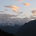 Am Mont Blanc hängen Wolken
