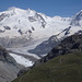 Blick auf das Monte Rosa-Massiv bei der Abfahrt nach Zermatt