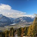 Blick ins Lienzer Becken, links die Lienzer Dolomiten mit den unscheinbaren <a href="http://www.hikr.org/tour/post49686.html">Rauchkofel</a> im Vordergrund