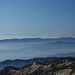 Blick vom Monte Sagro über Ligurien zu den Seealpen; ganz rechts der Monviso