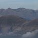  da sinistra: il monte Gradiccioli e Tamaro, in primo piano il Calbiga con il rifugio Venini 