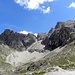 Panorama Kletterweg in Lienzer Dolomiten,vlnr Rote Turm,2702m-links,Laserzkopf,2718m und Grosse Galitzenspitze -mitte,Grosse und Kleine  Sandspitzen,2772m-rechts