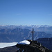 Gipfelkreuz auf dem Zanaihorn - wie man sieht, steht es nicht ganz auf dem höchsten Punkt
