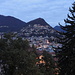 Letzer Blick zurück zum Monte Brè vom Bahnhof Lugano aus