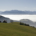 Scheidegg und Glarneralpen: Nebelmeer über dem Zürichsee