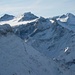Bündner Vorab (3028,0m), Glarner Vorab (3018m) und Hausstock (3158m). Pass vom Pass dil Segnas.