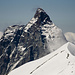 Matterhorn (4477m) vom Gipfel des Castor. Rechts im Vordegrund der Breithorn-Westgipfel.
