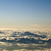 Von der Signalkuppe sieht man die Wolkendecke über Norditalien wie aus dem Flugzeug.